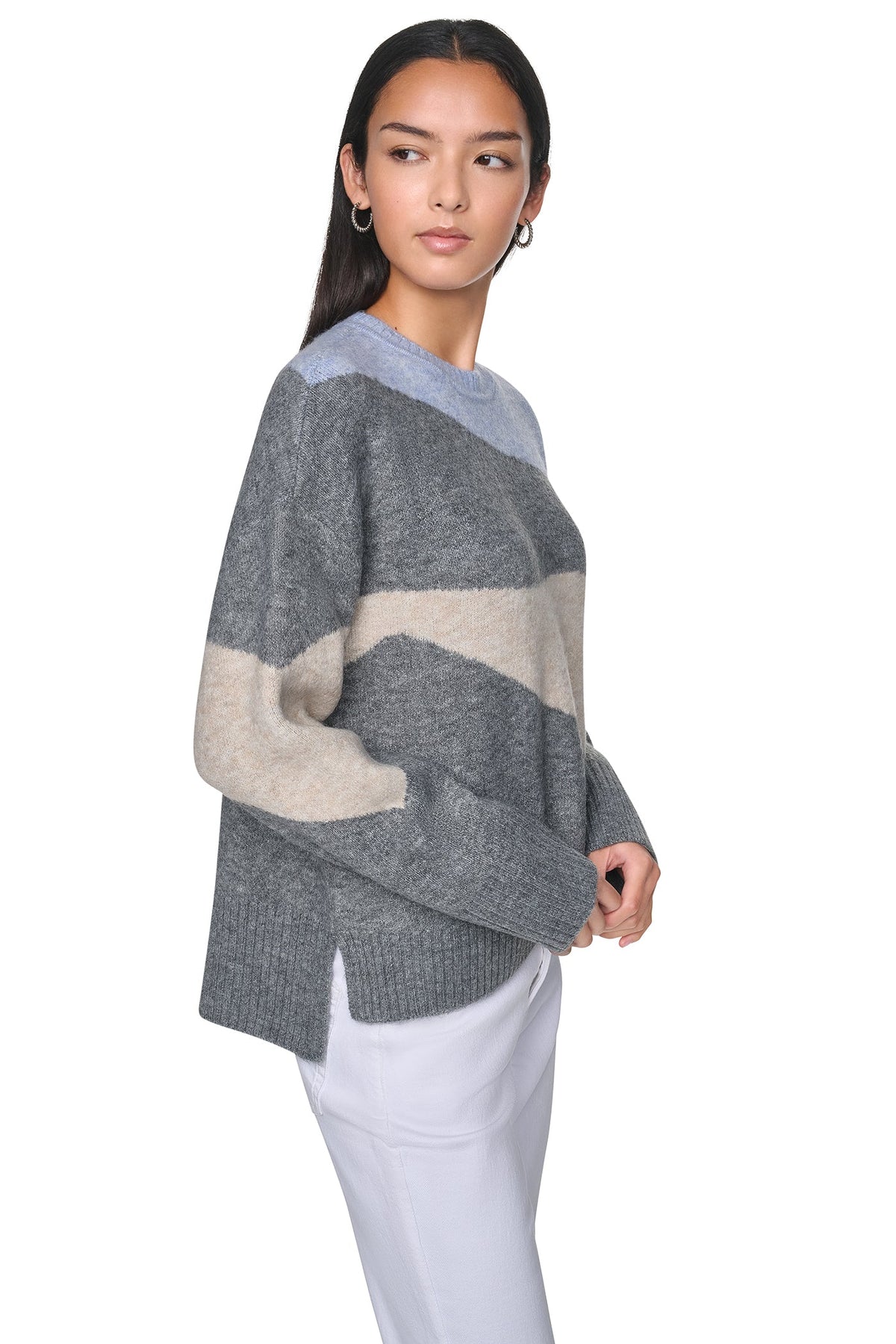 COLORBLOCK CREW NECK SWEATER