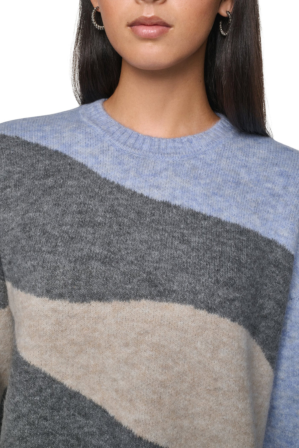 COLORBLOCK CREW NECK SWEATER