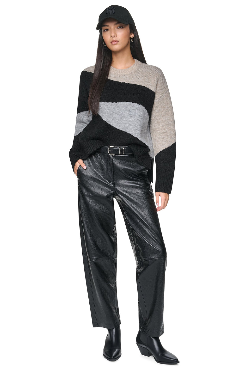COLORBLOCK CREW NECK SWEATER