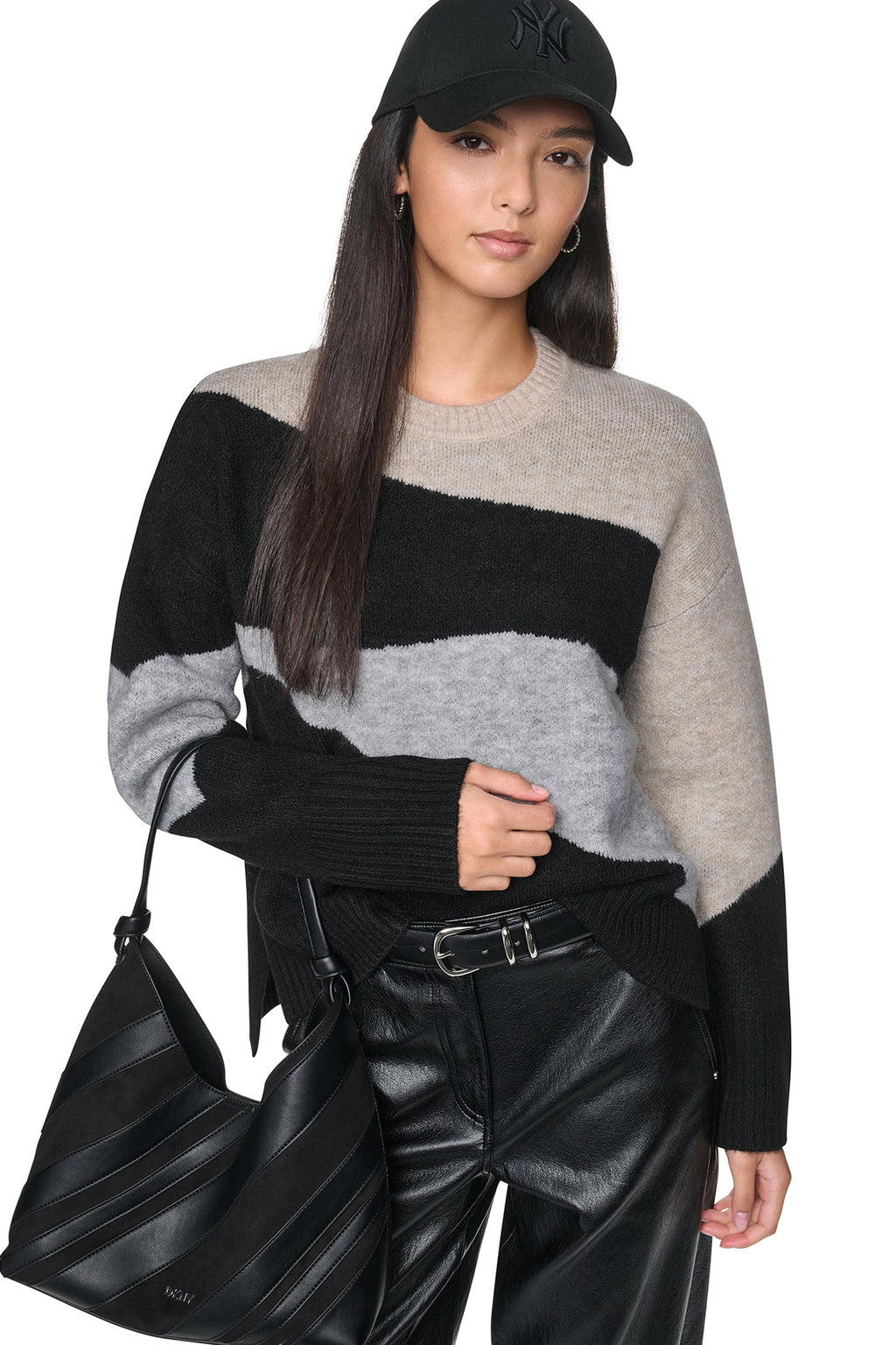 COLORBLOCK CREW NECK SWEATER