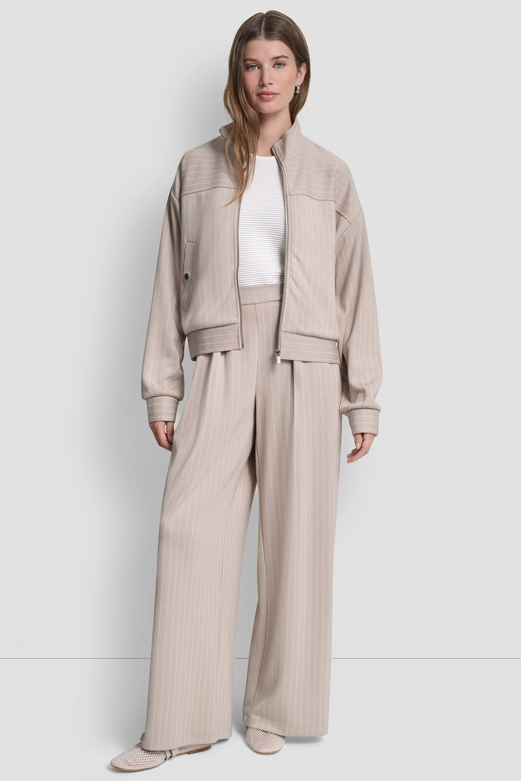 PINSTRIPED TRACK JACKET