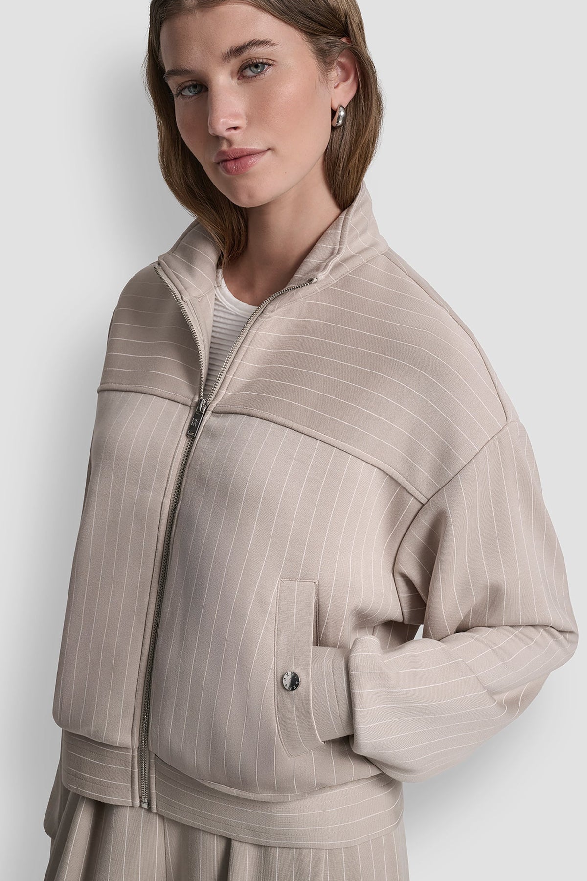 PINSTRIPED TRACK JACKET