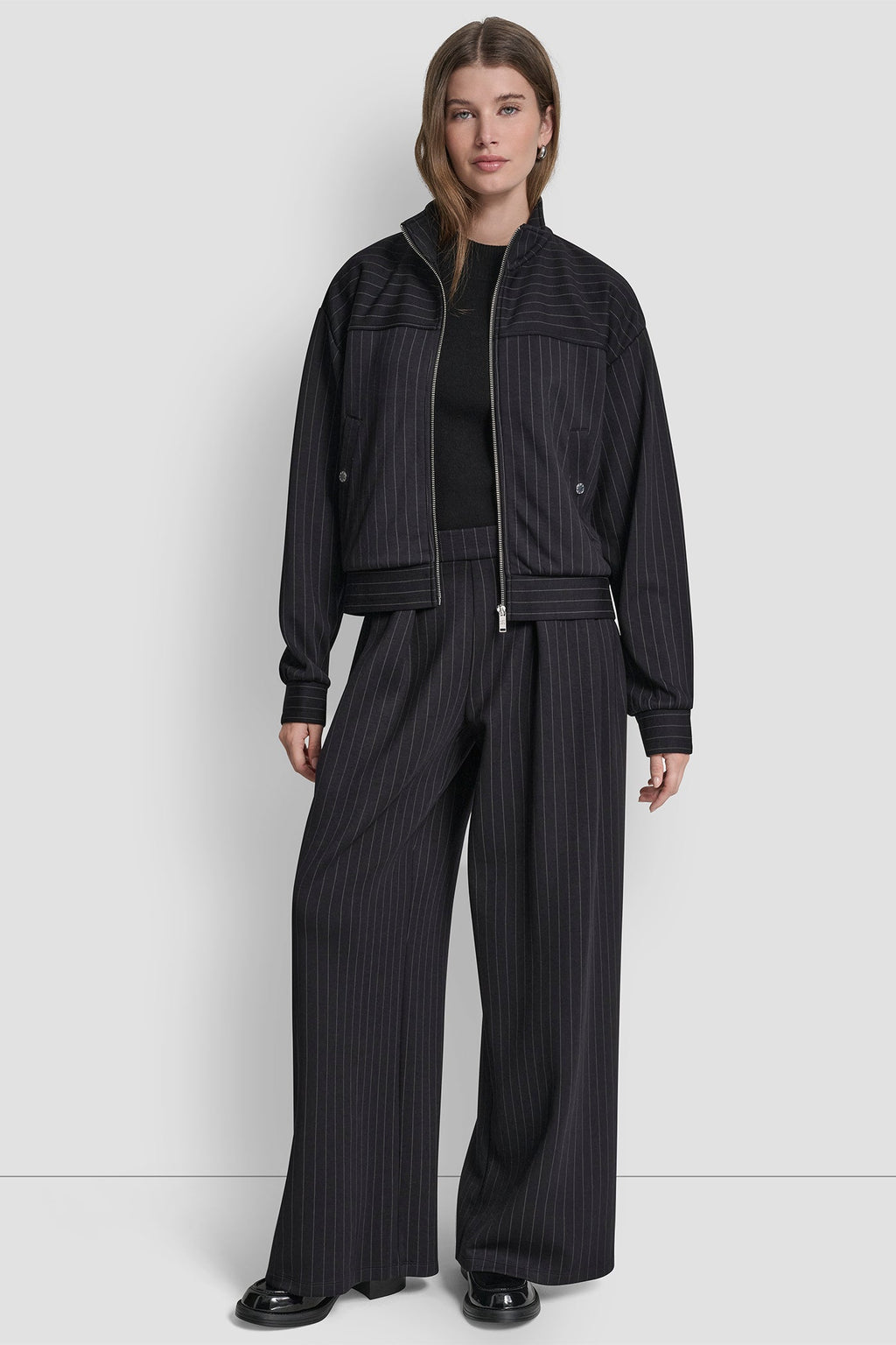 PINSTRIPED TRACK JACKET