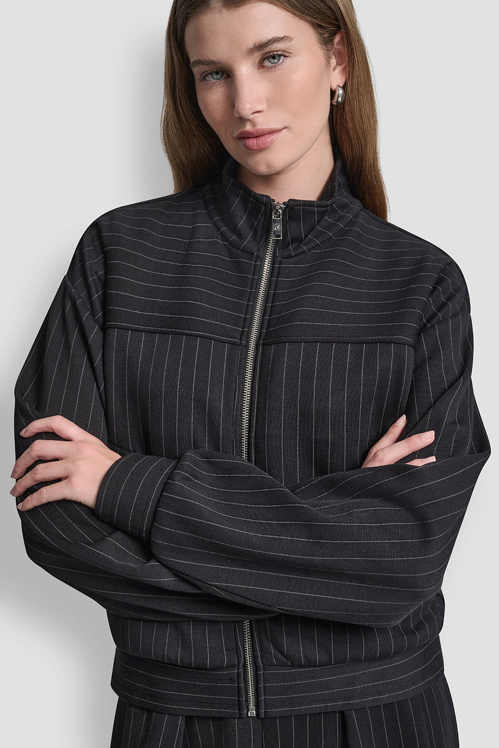 PINSTRIPED TRACK JACKET
