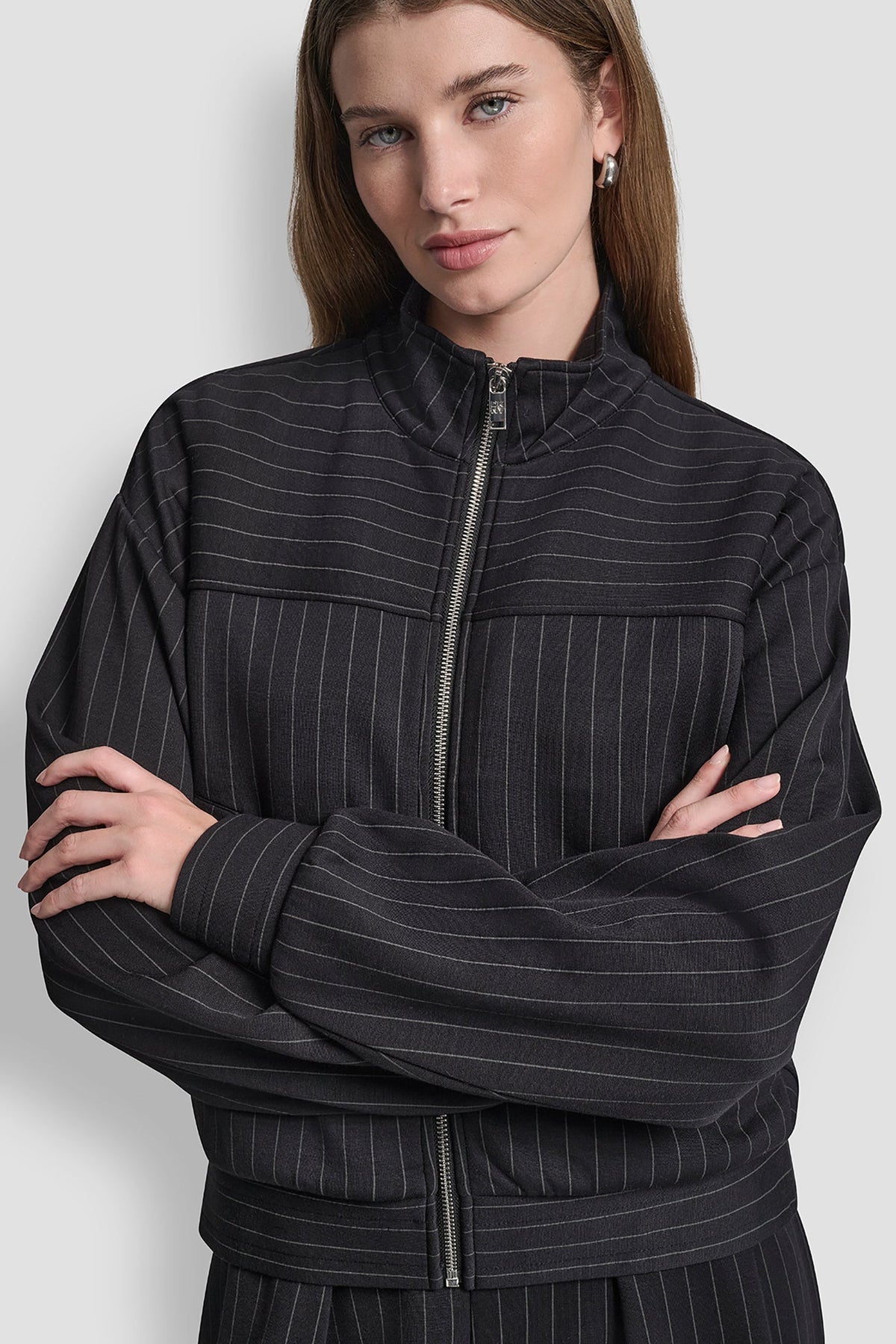 PINSTRIPED TRACK JACKET