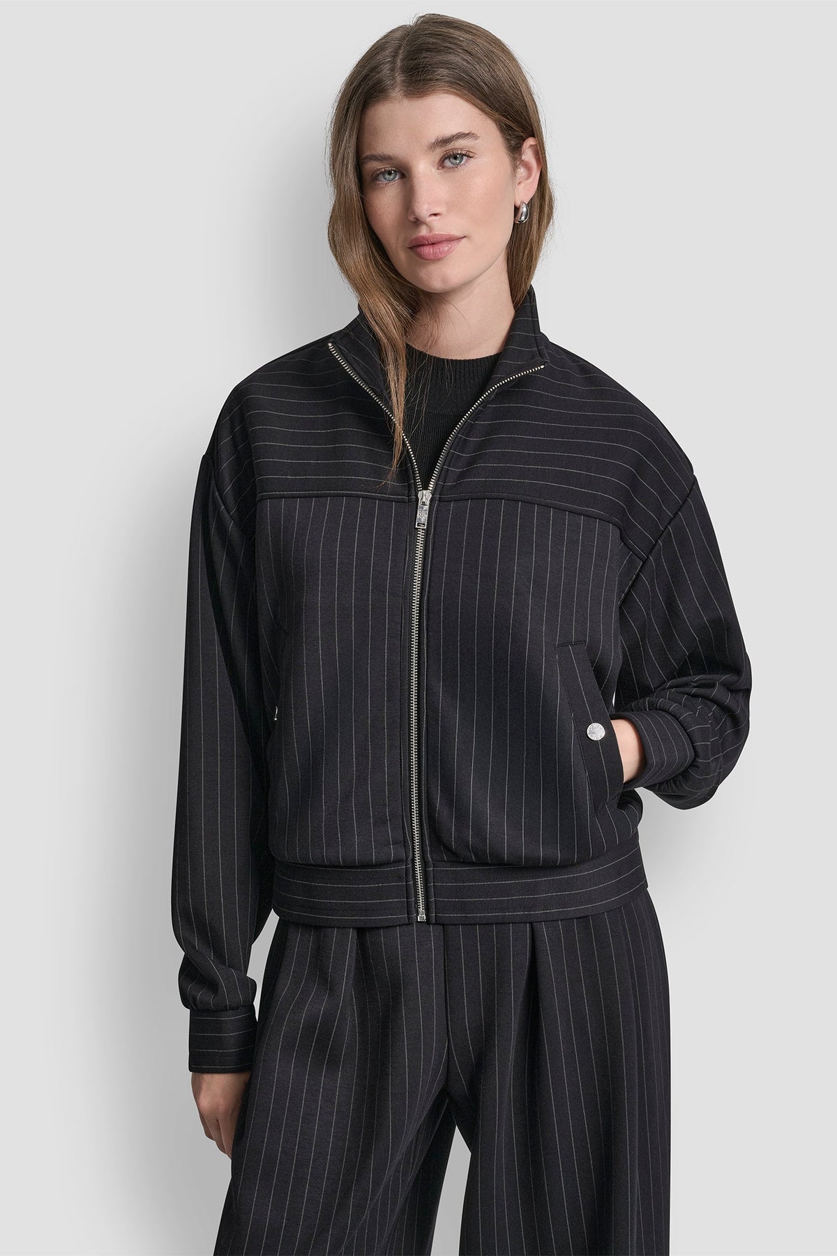 PINSTRIPED TRACK JACKET