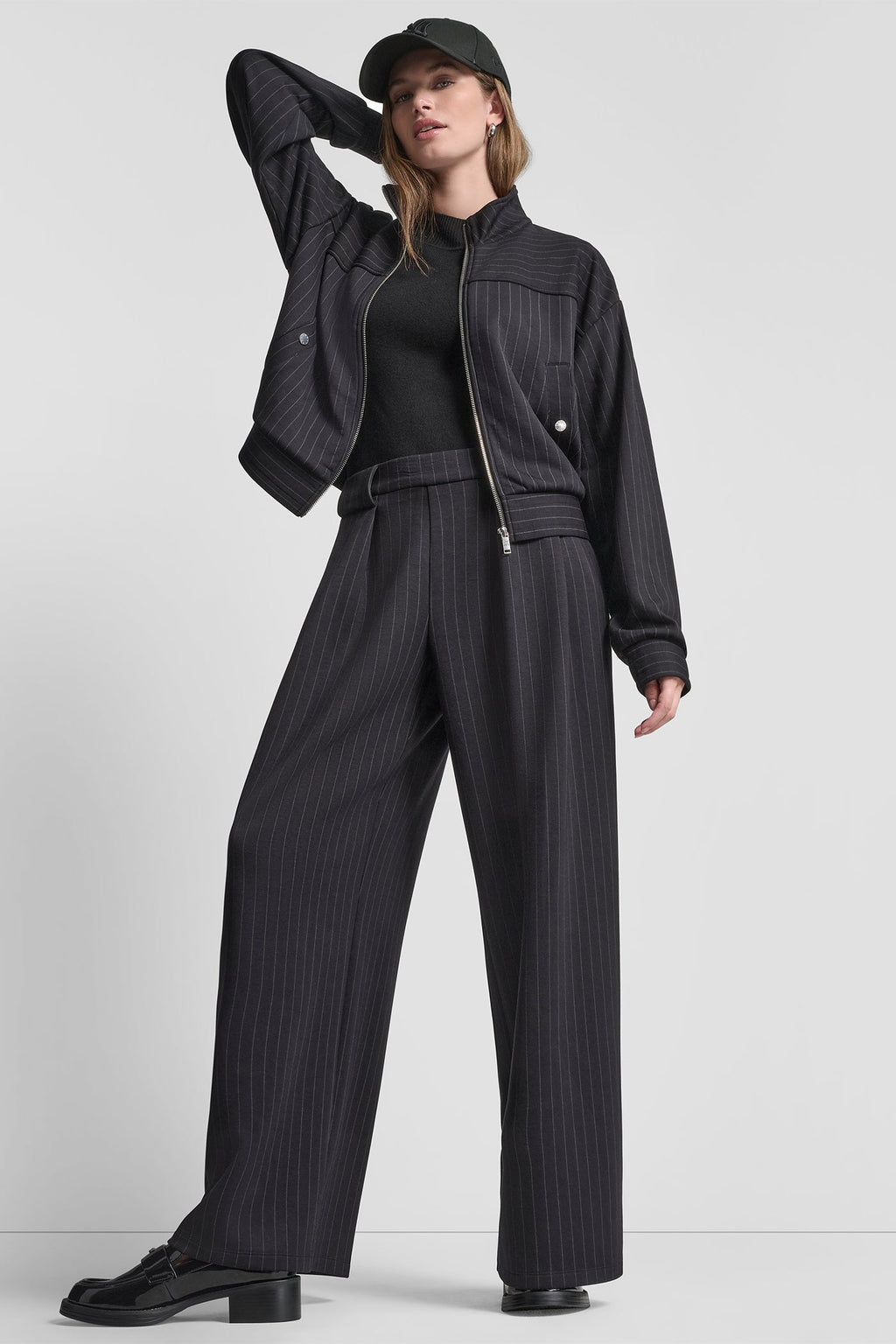PINSTRIPED TRACK JACKET