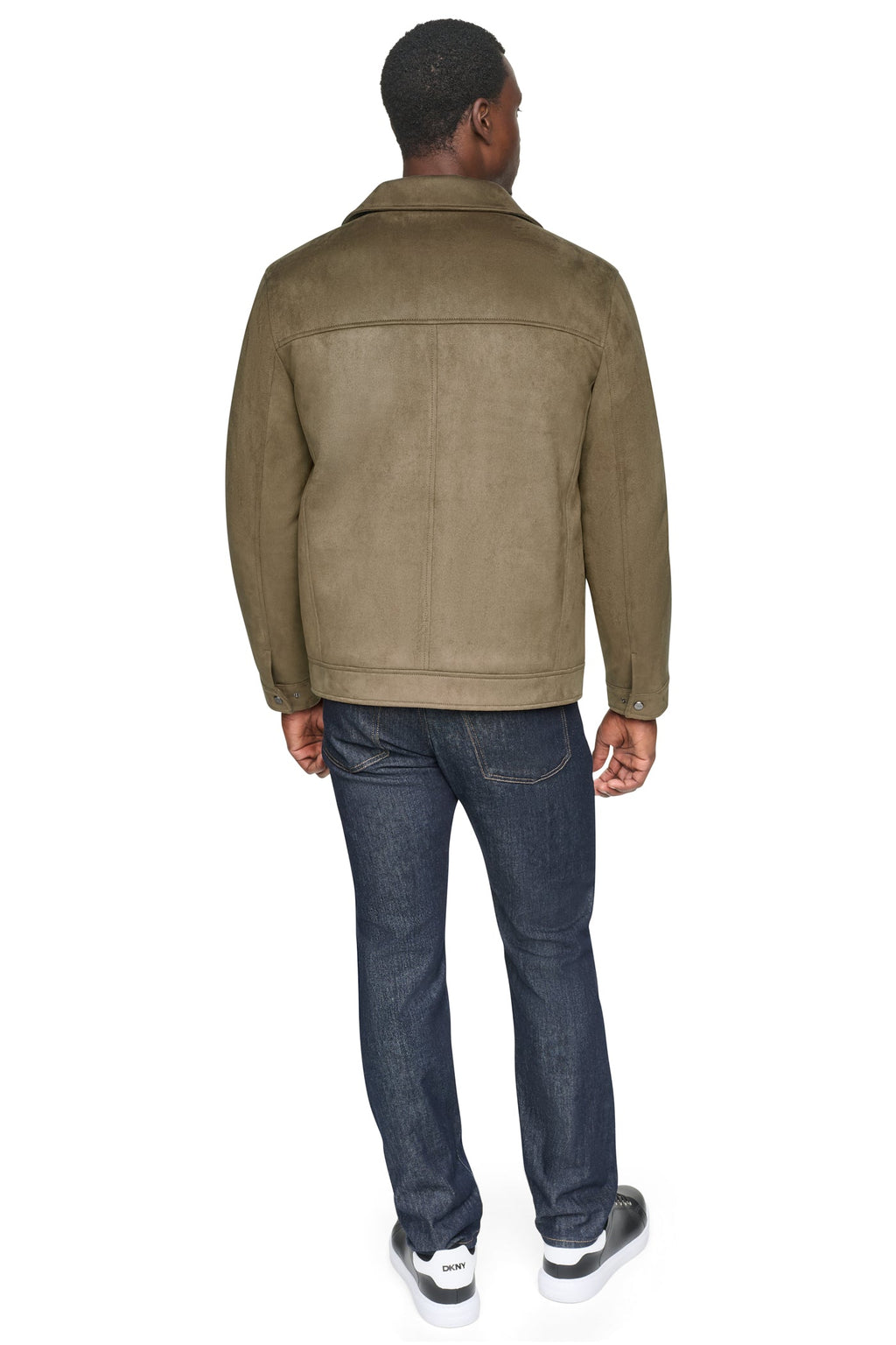 FAUX SUEDE TRUCKER JACKET