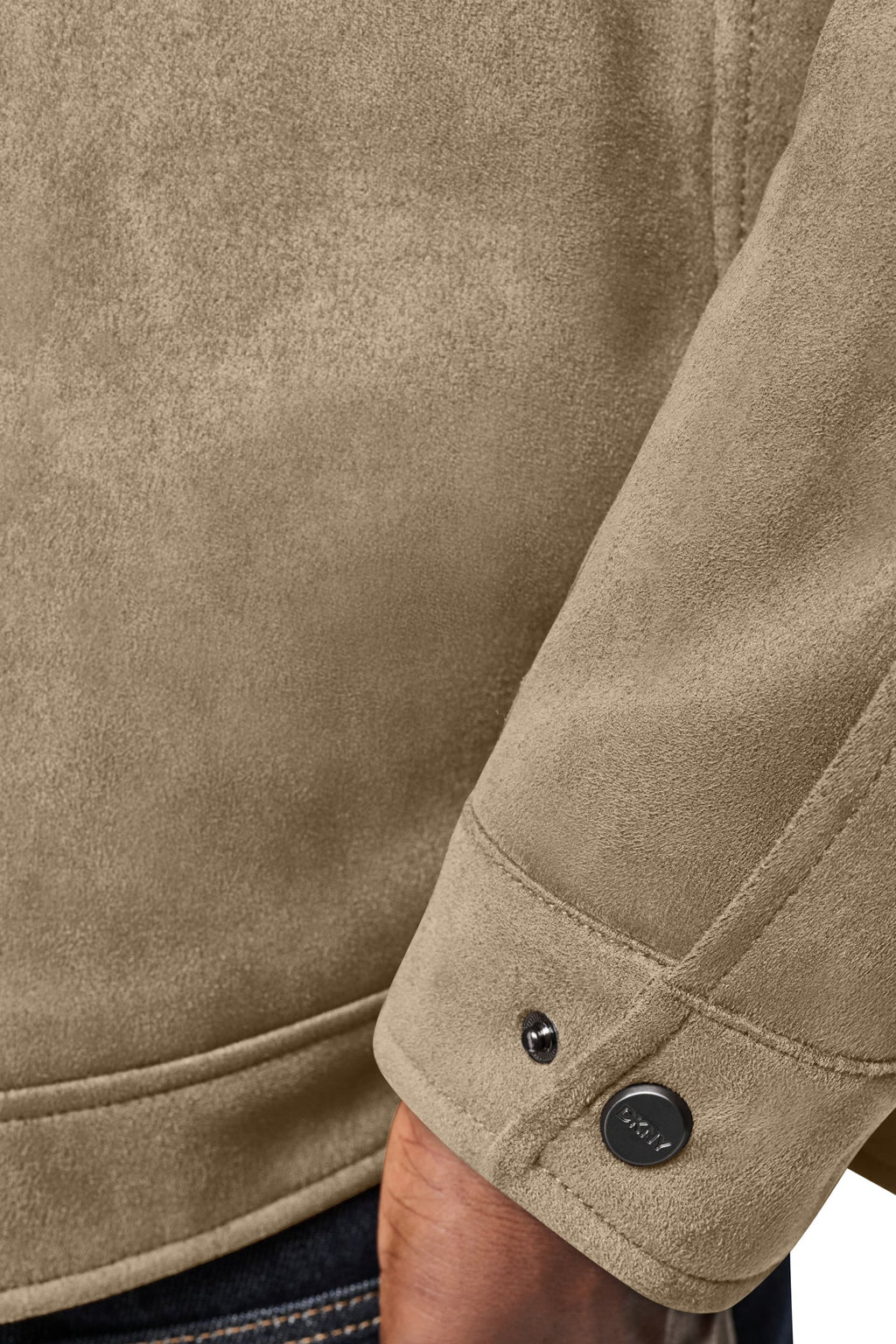 FAUX SUEDE TRUCKER JACKET
