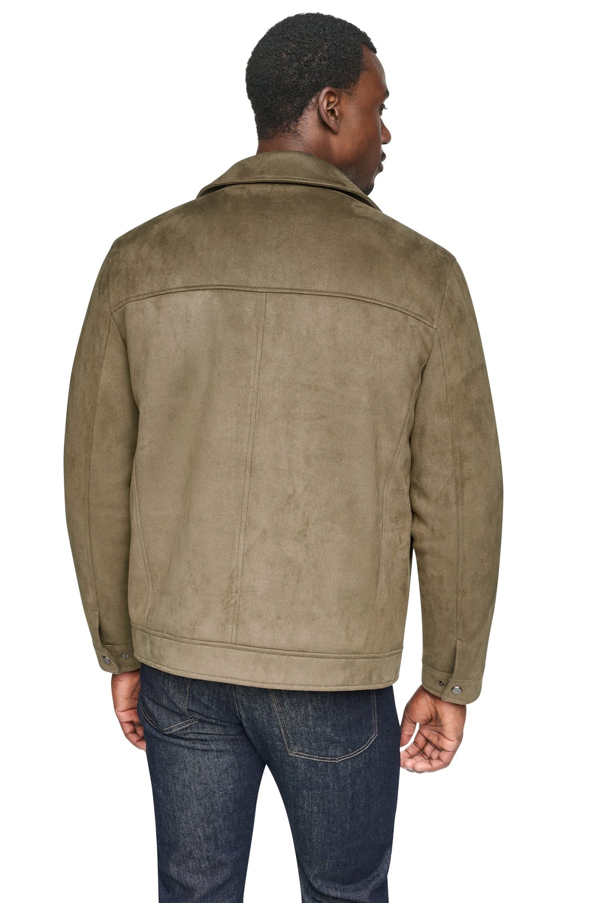 FAUX SUEDE TRUCKER JACKET