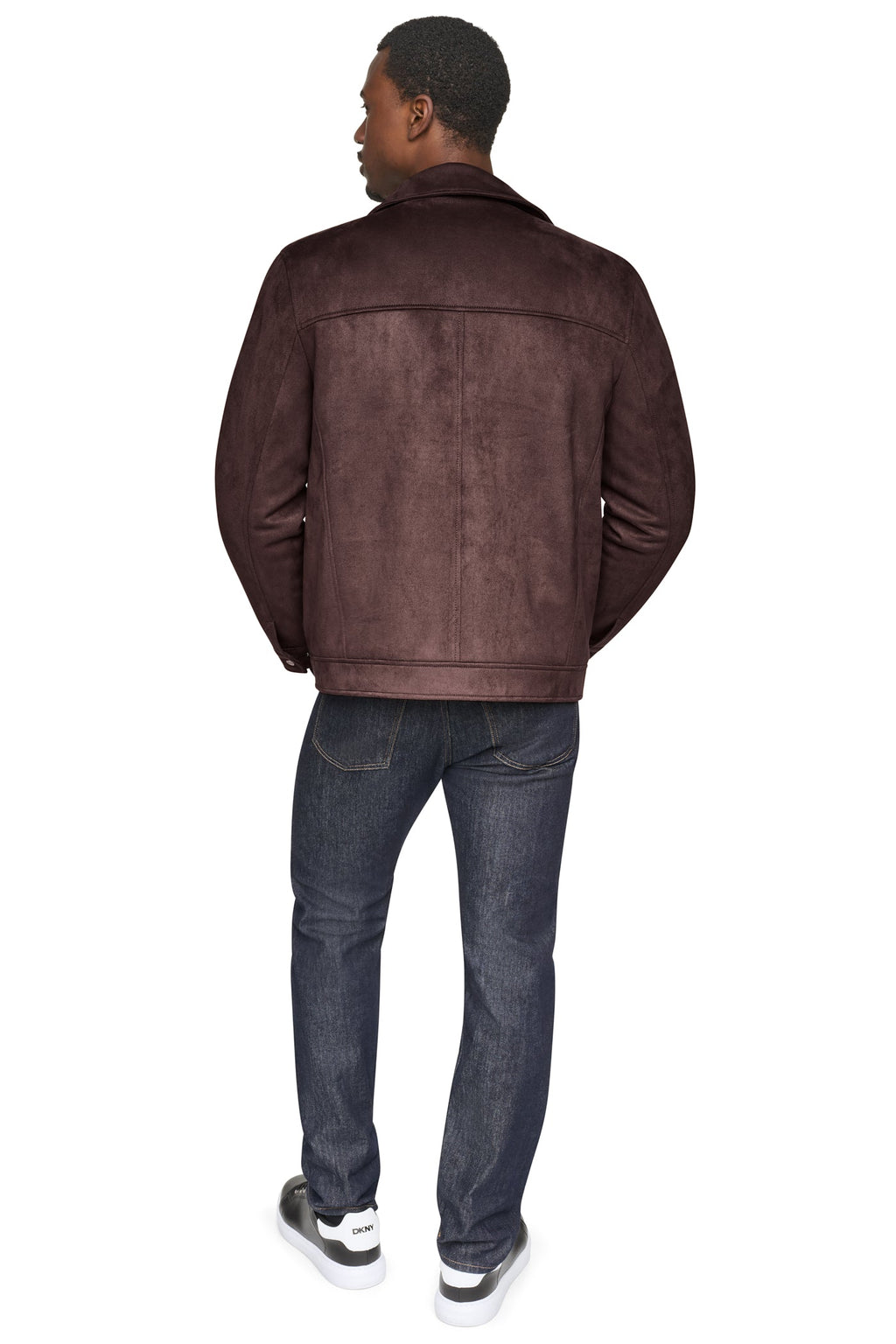 FAUX SUEDE TRUCKER JACKET