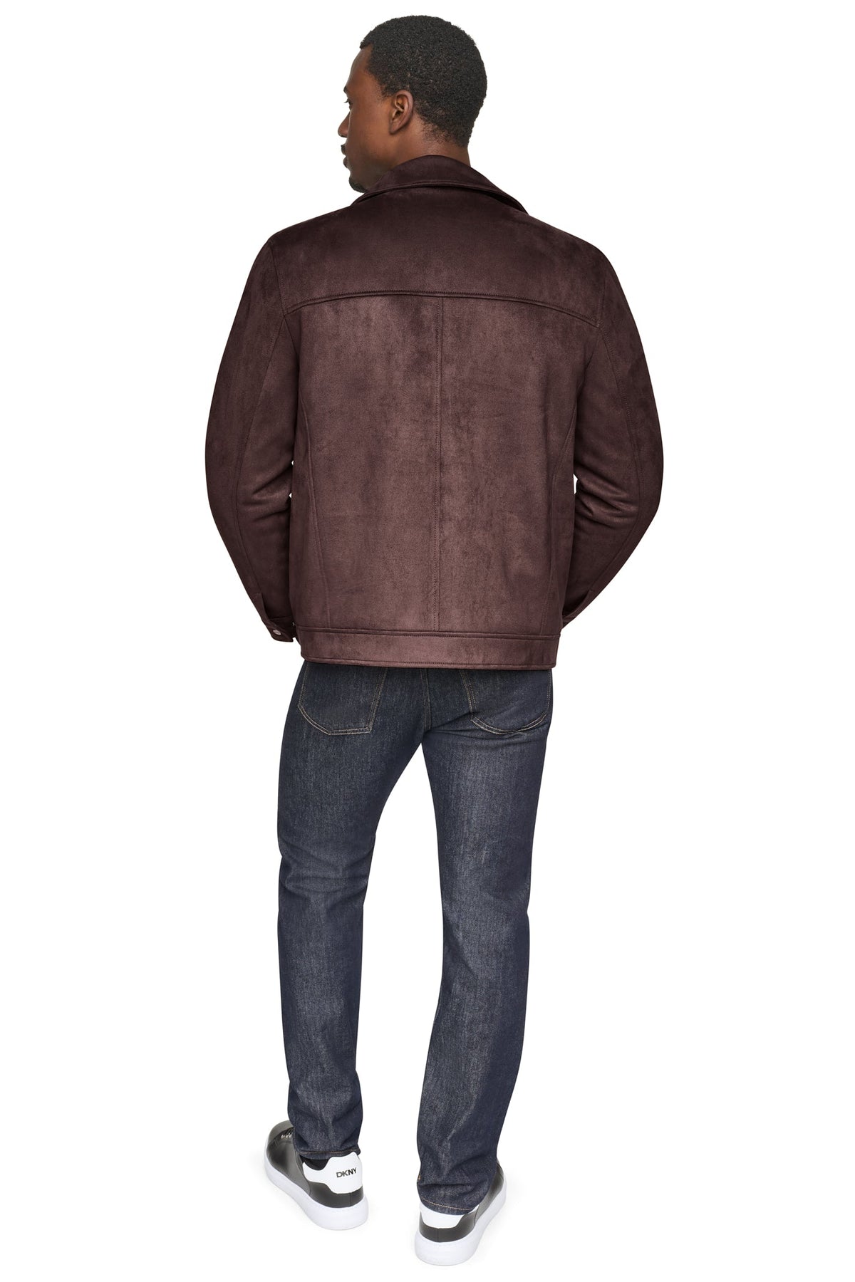 FAUX SUEDE TRUCKER JACKET