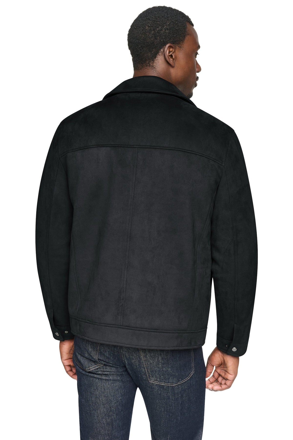 FAUX SUEDE TRUCKER JACKET