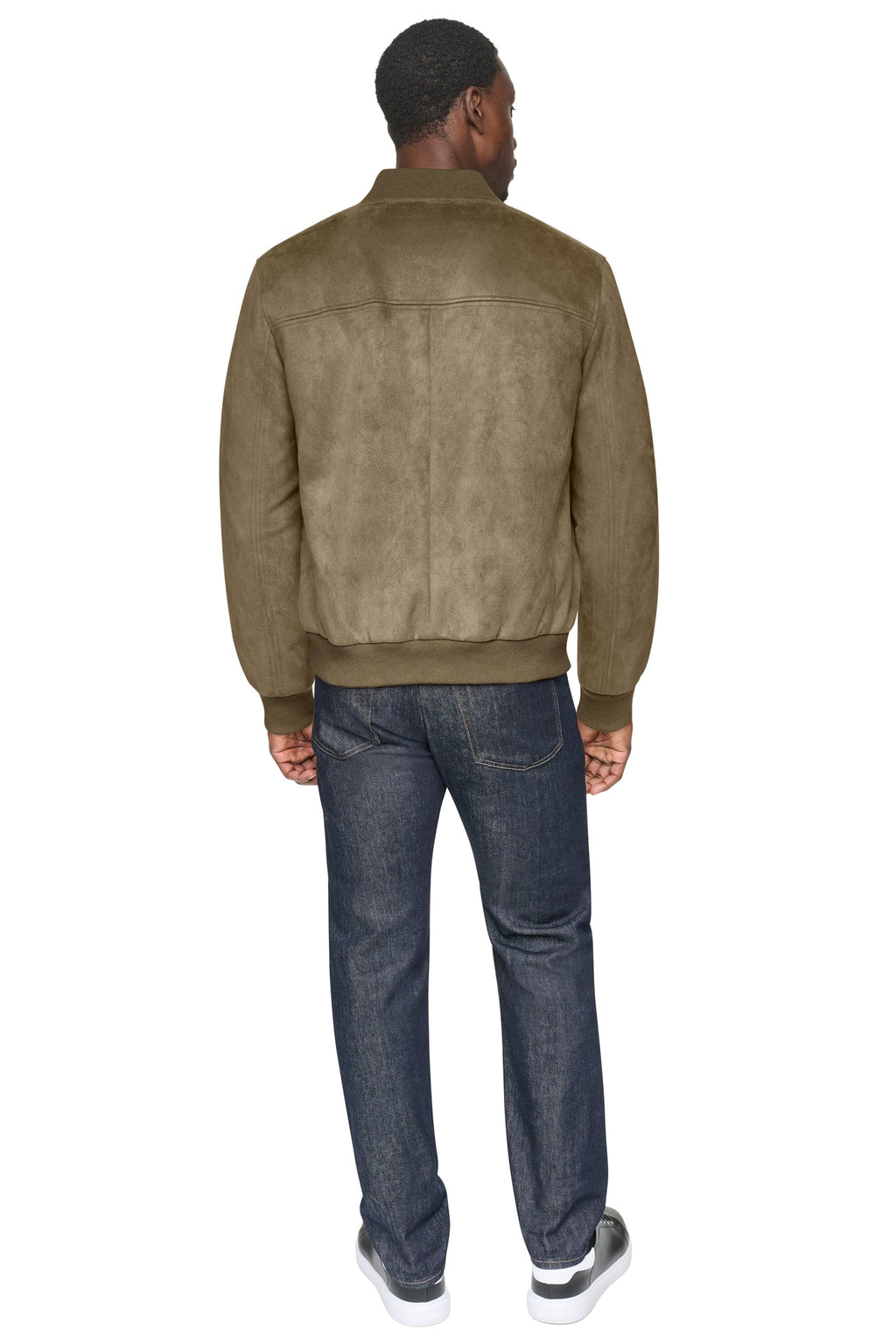 FAUX SUEDE BOMBER JACKET