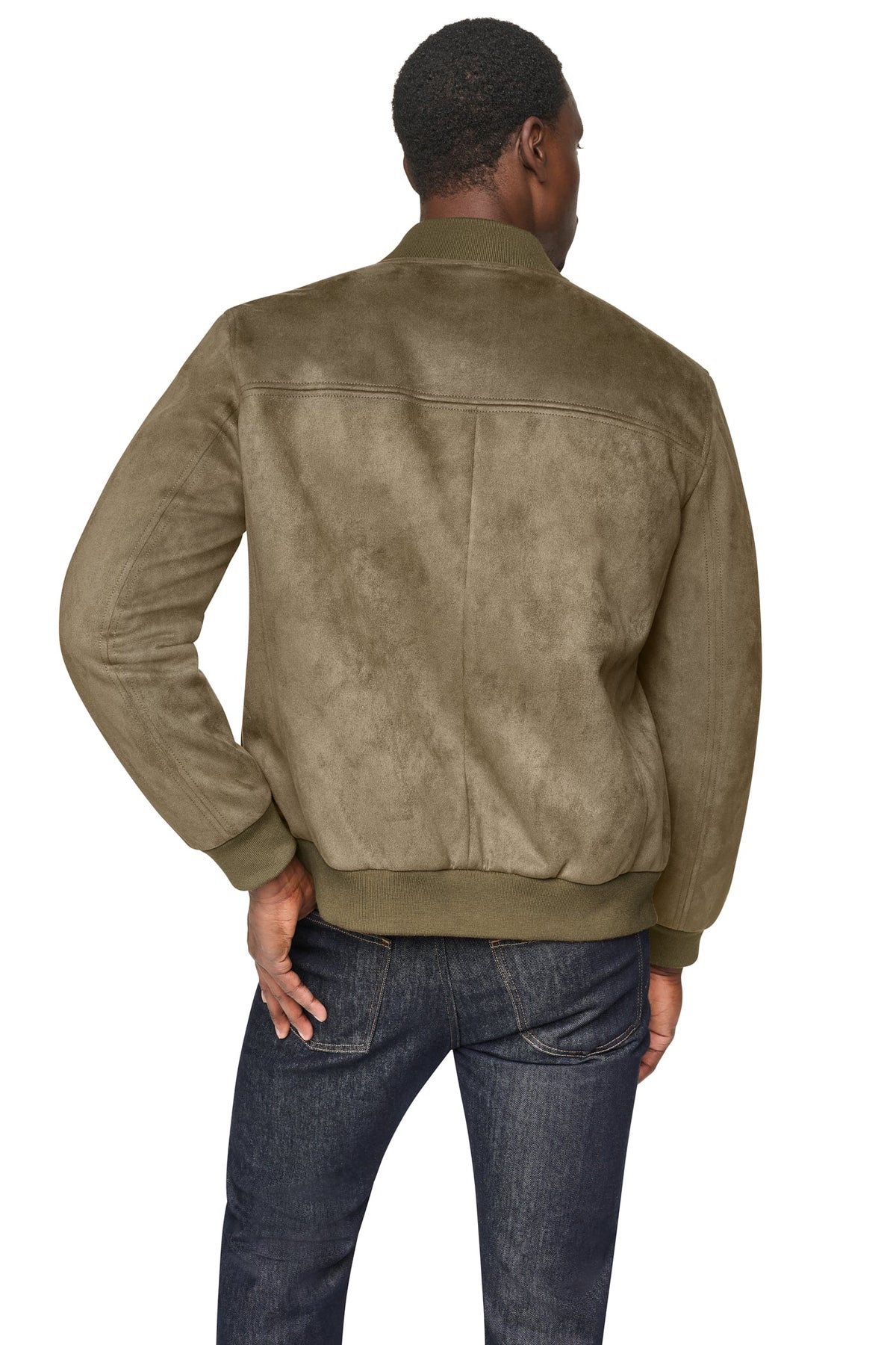FAUX SUEDE BOMBER JACKET
