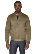 FAUX SUEDE BOMBER JACKET
