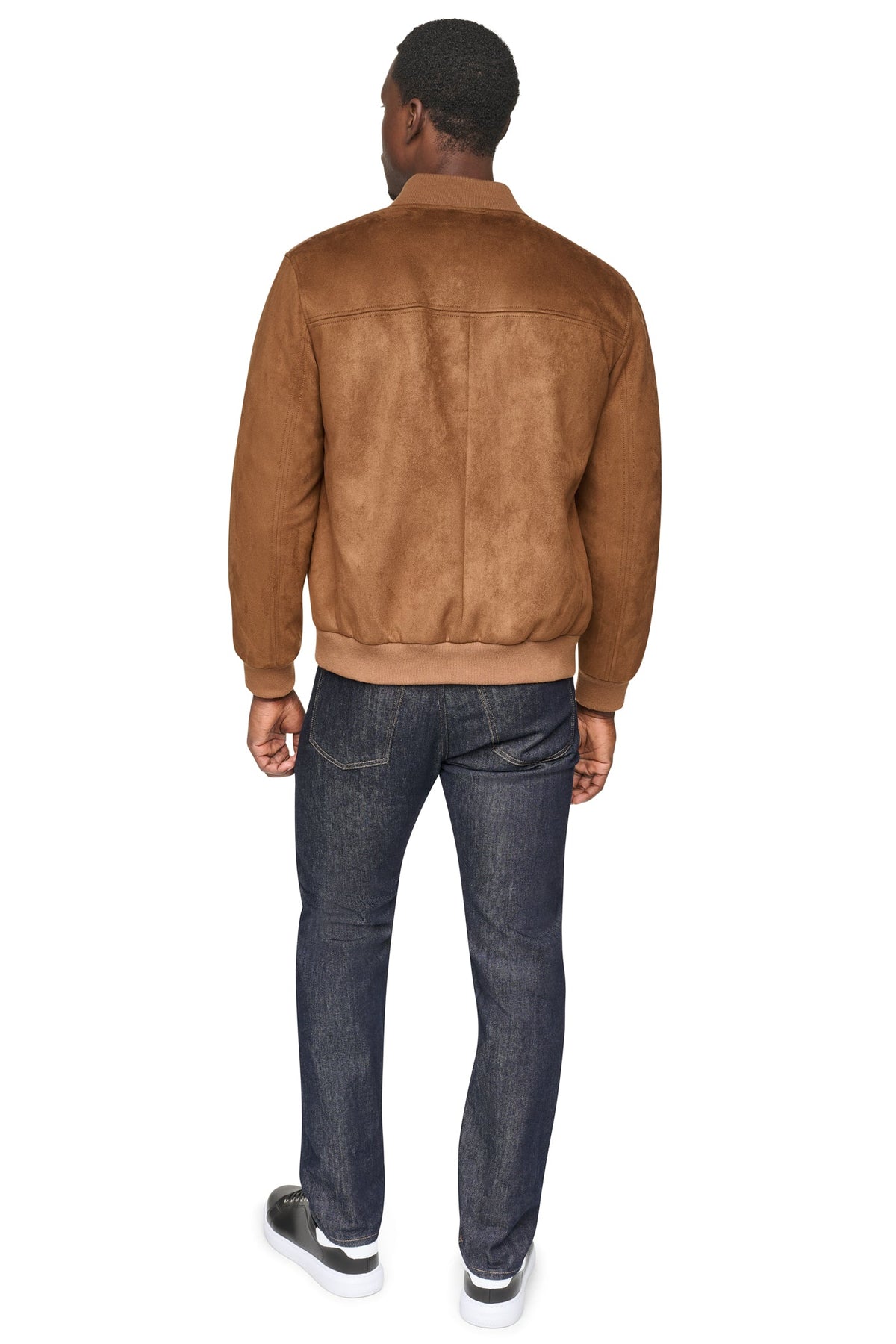 FAUX SUEDE BOMBER JACKET