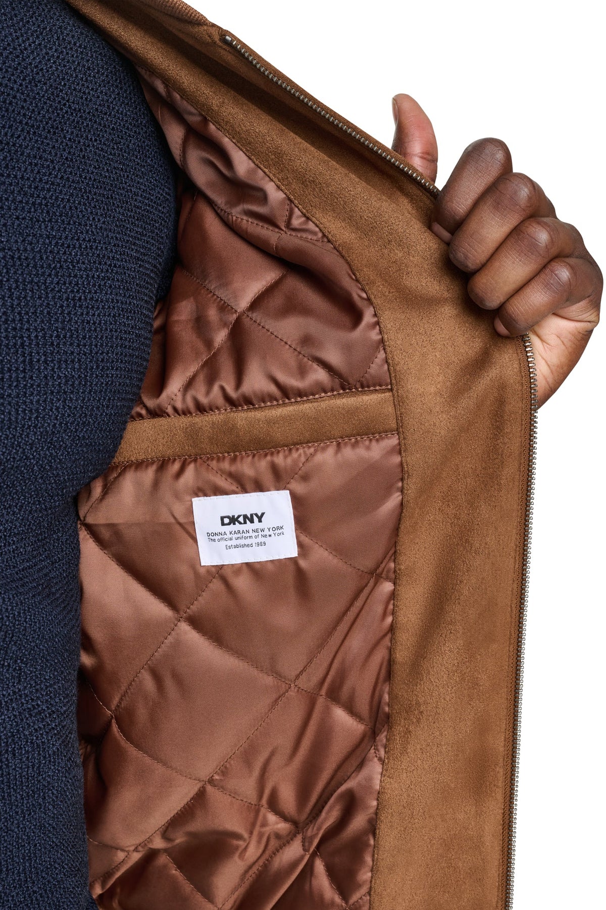FAUX SUEDE BOMBER JACKET