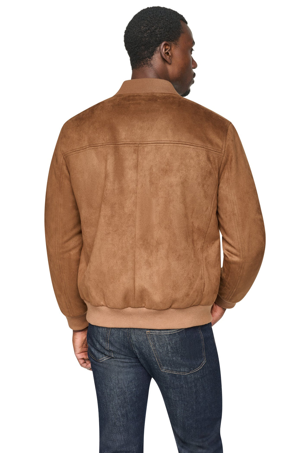 FAUX SUEDE BOMBER JACKET