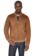 FAUX SUEDE BOMBER JACKET
