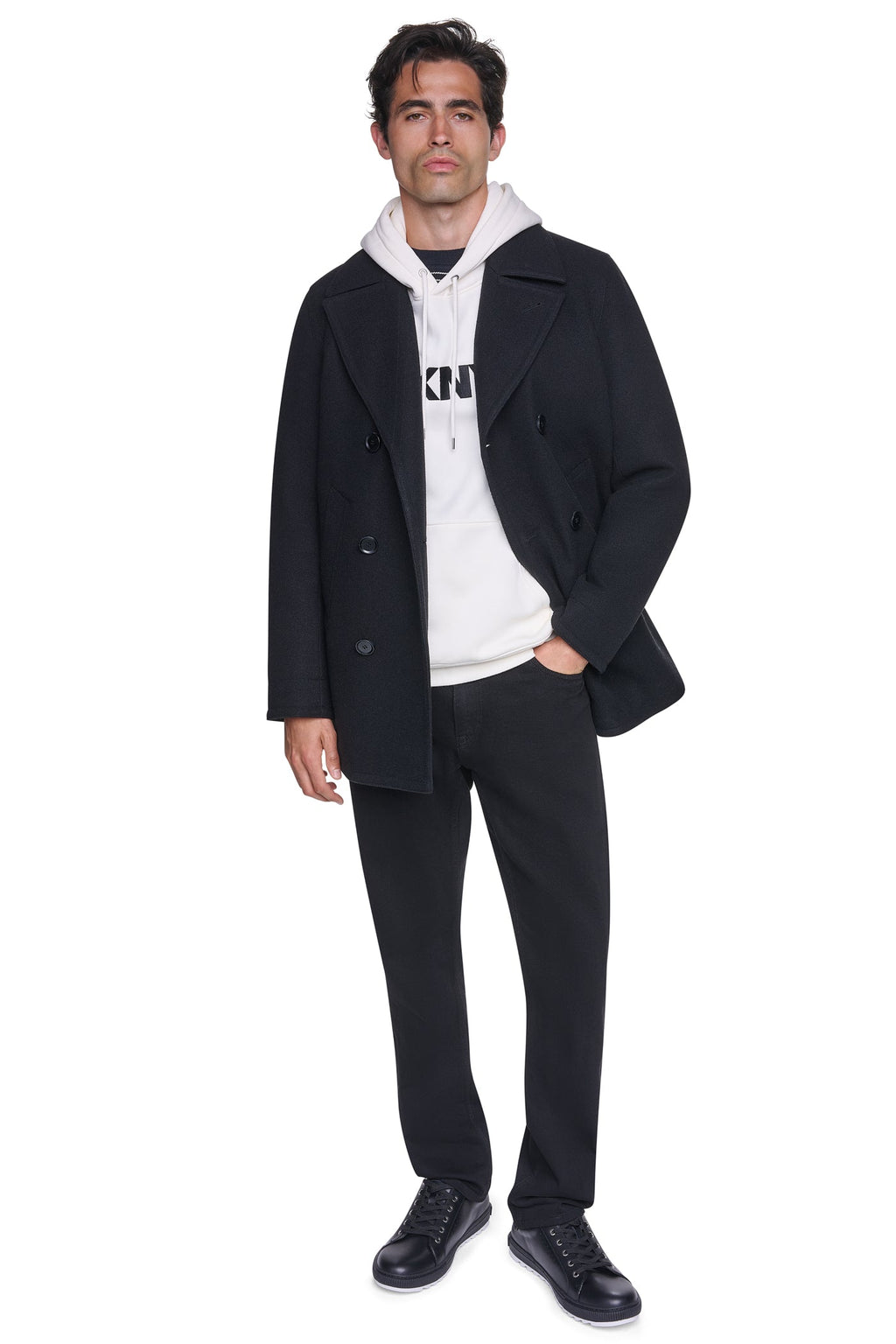 FAUX WOOL PEACOAT
