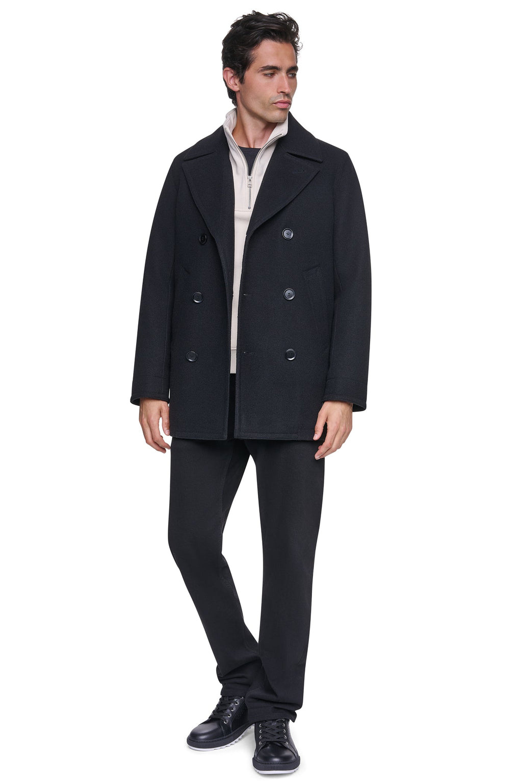 FAUX WOOL PEACOAT