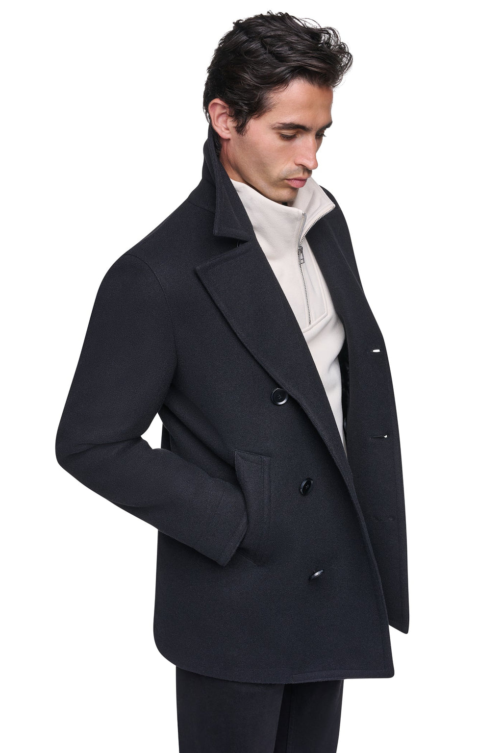 FAUX WOOL PEACOAT