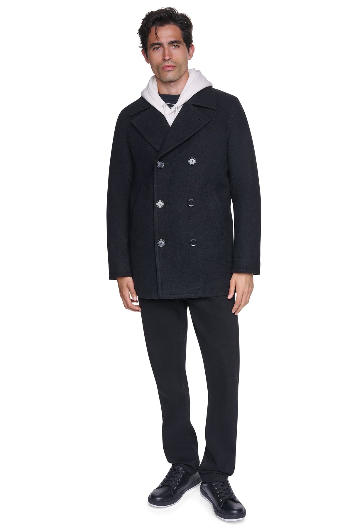 FAUX WOOL PEACOAT