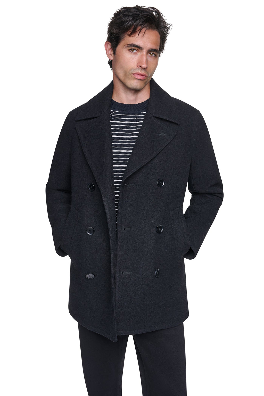 FAUX WOOL PEACOAT