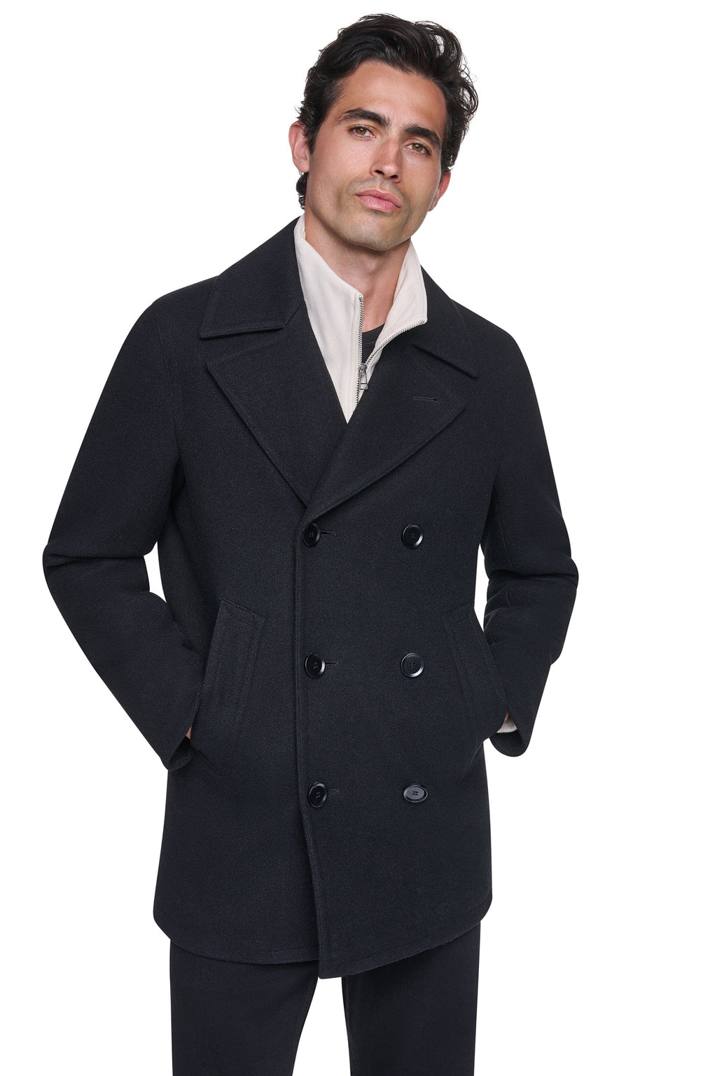 FAUX WOOL PEACOAT