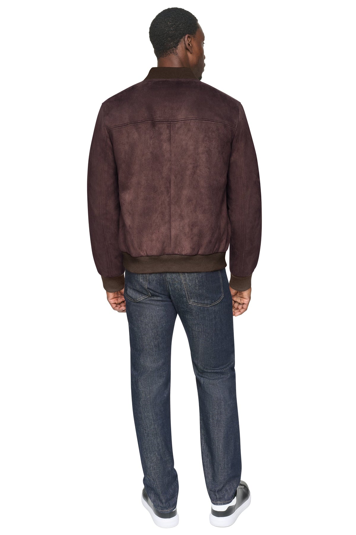 FAUX SUEDE BOMBER JACKET