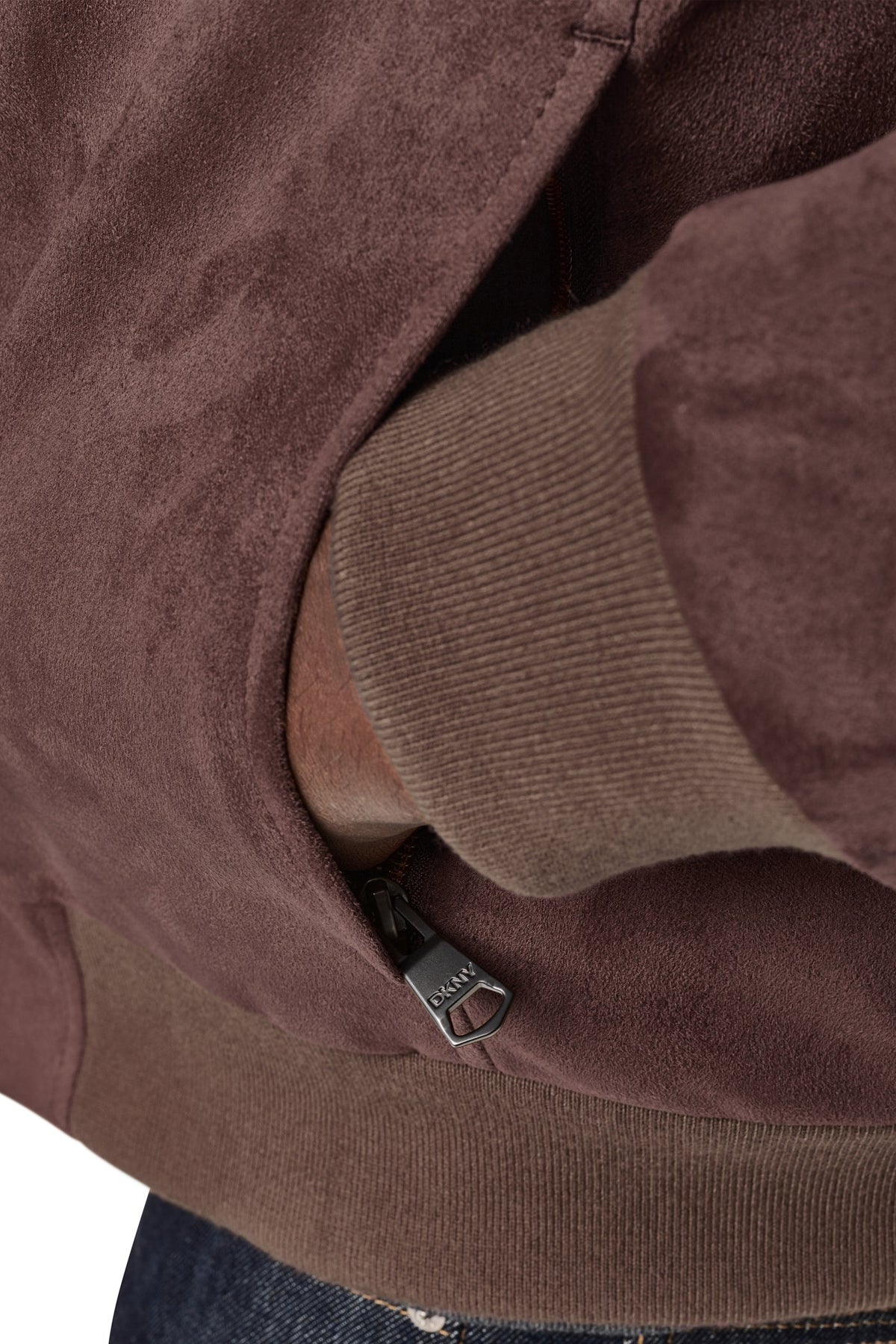 FAUX SUEDE BOMBER JACKET