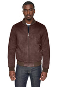 FAUX SUEDE BOMBER JACKET