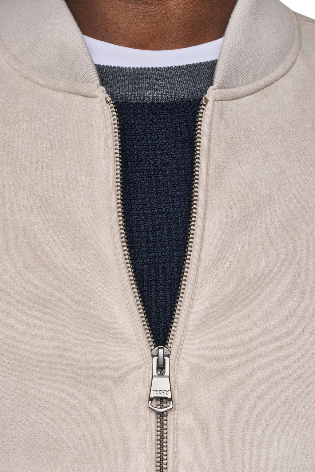 FAUX SUEDE BOMBER JACKET