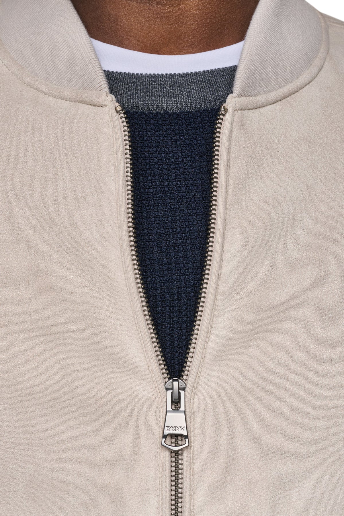 FAUX SUEDE BOMBER JACKET