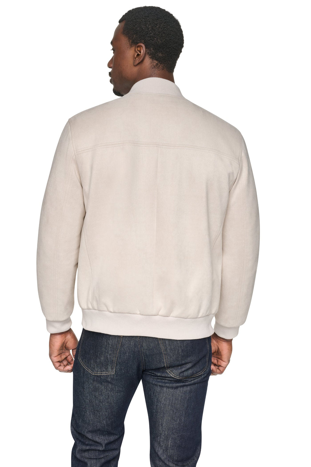 FAUX SUEDE BOMBER JACKET