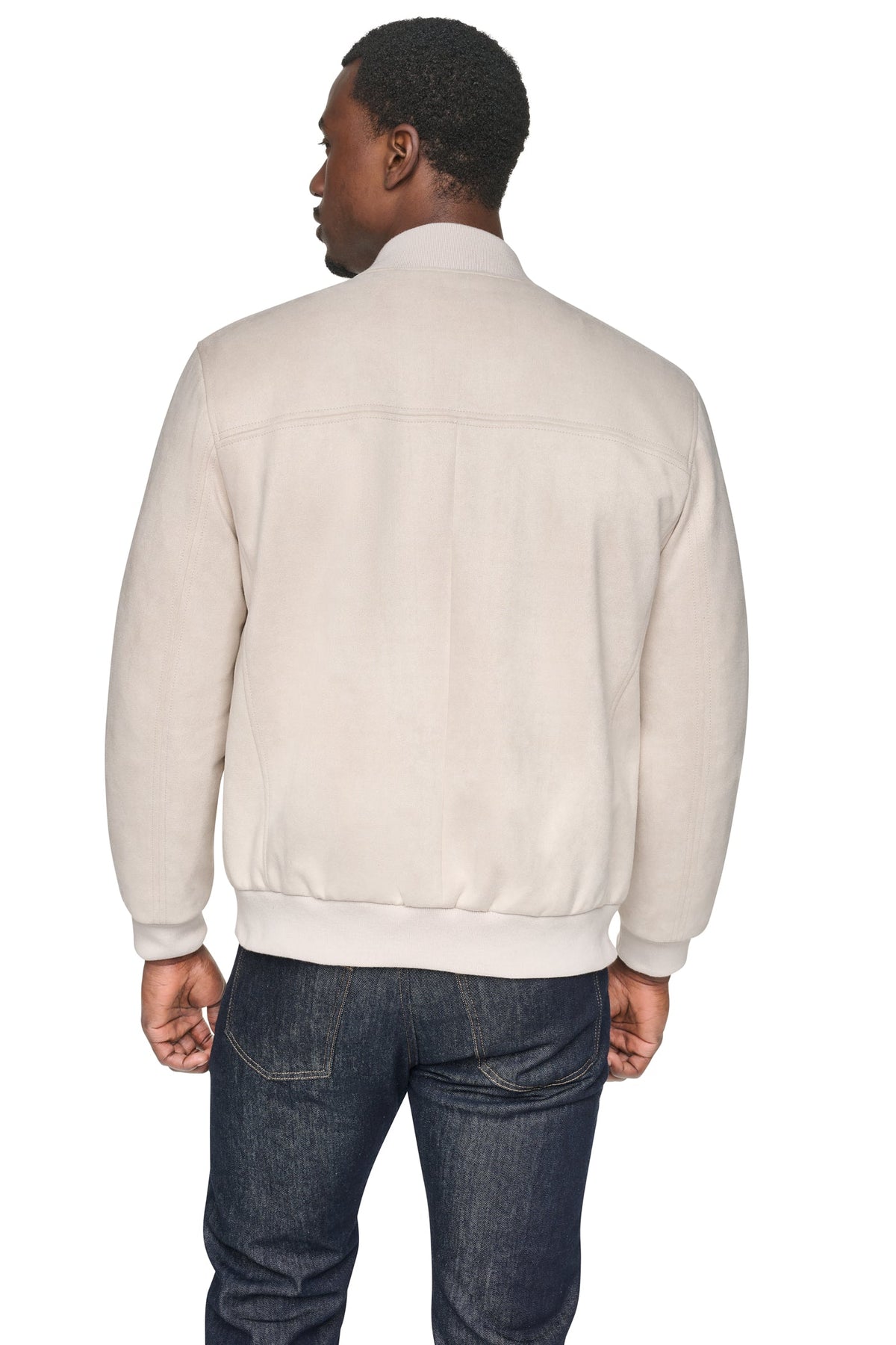 FAUX SUEDE BOMBER JACKET