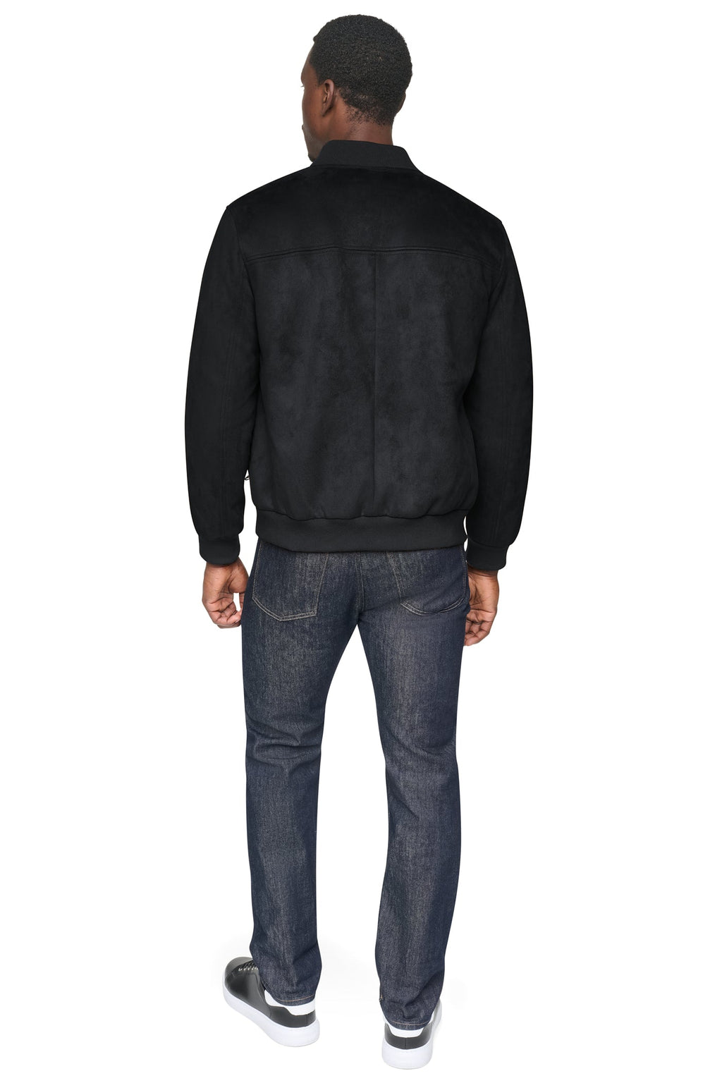 FAUX SUEDE BOMBER JACKET
