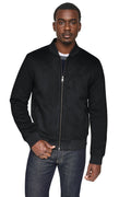 FAUX SUEDE BOMBER JACKET