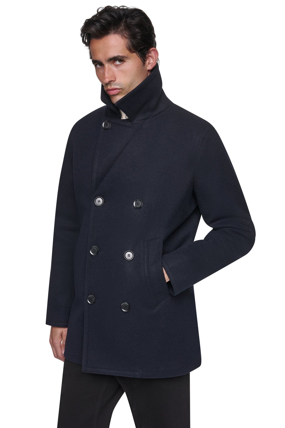 FAUX WOOL PEACOAT
