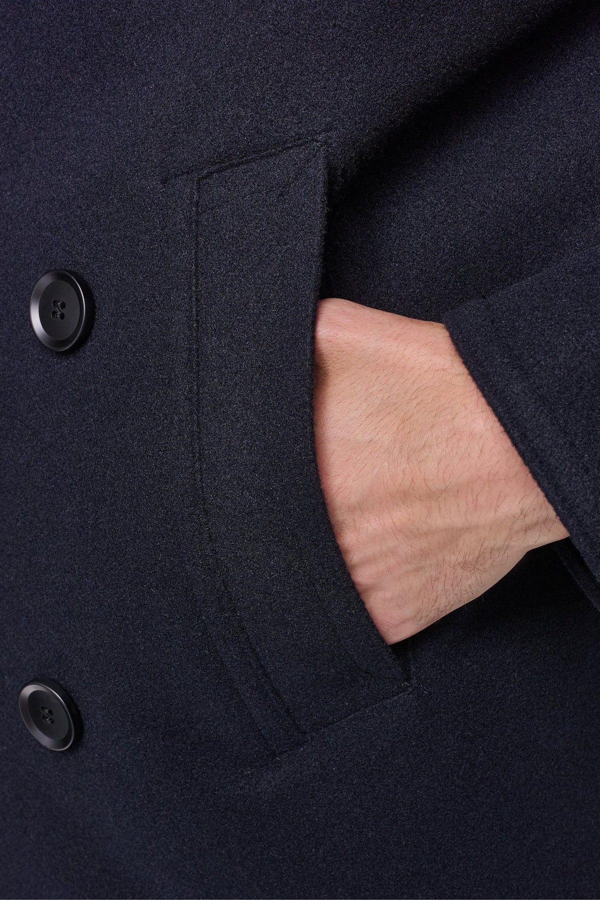 FAUX WOOL PEACOAT