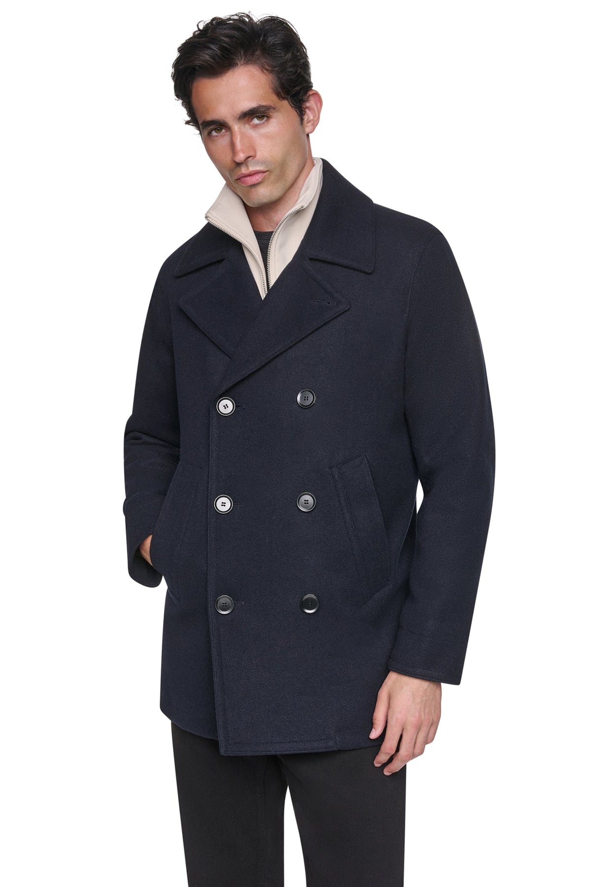 FAUX WOOL PEACOAT