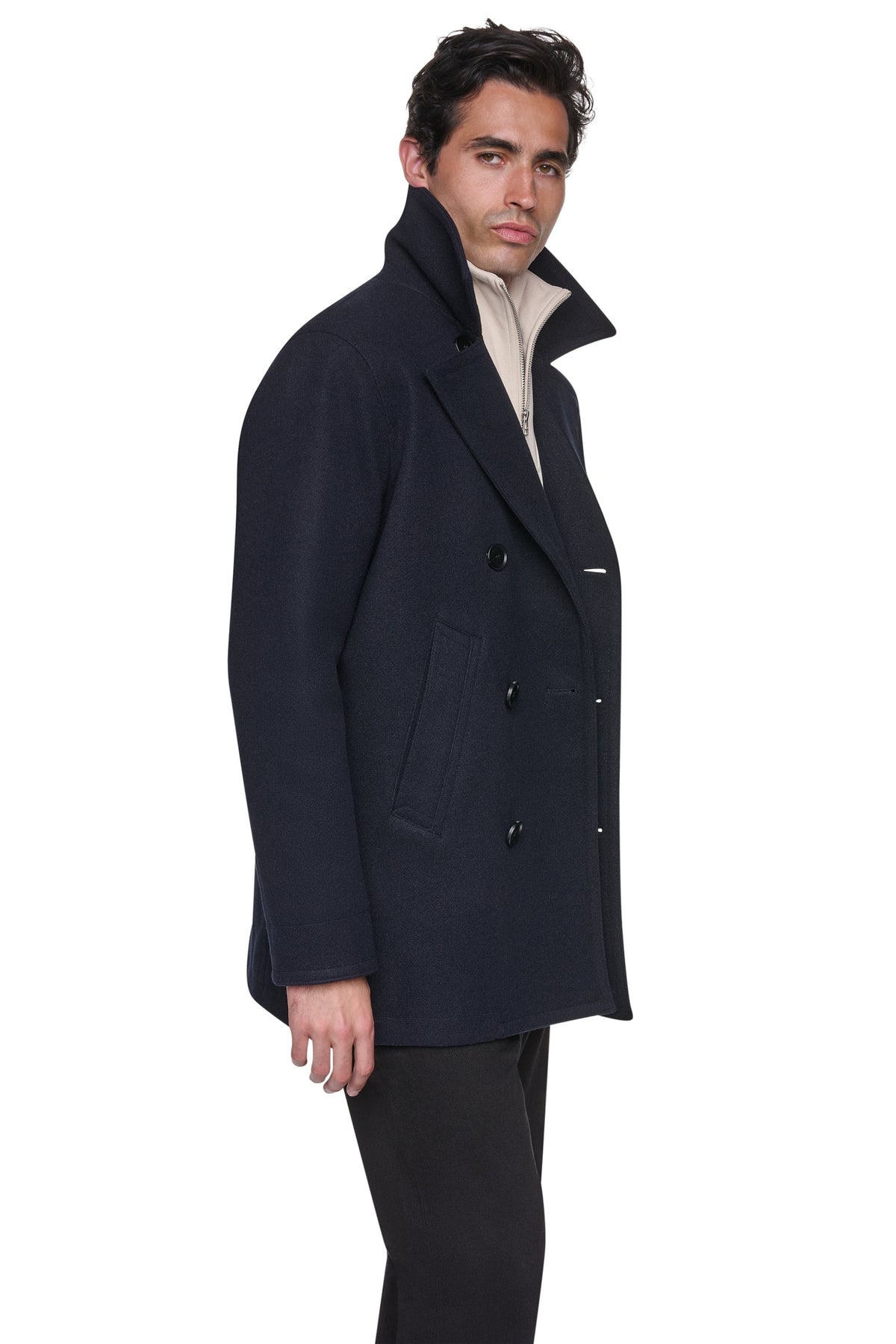 FAUX WOOL PEACOAT