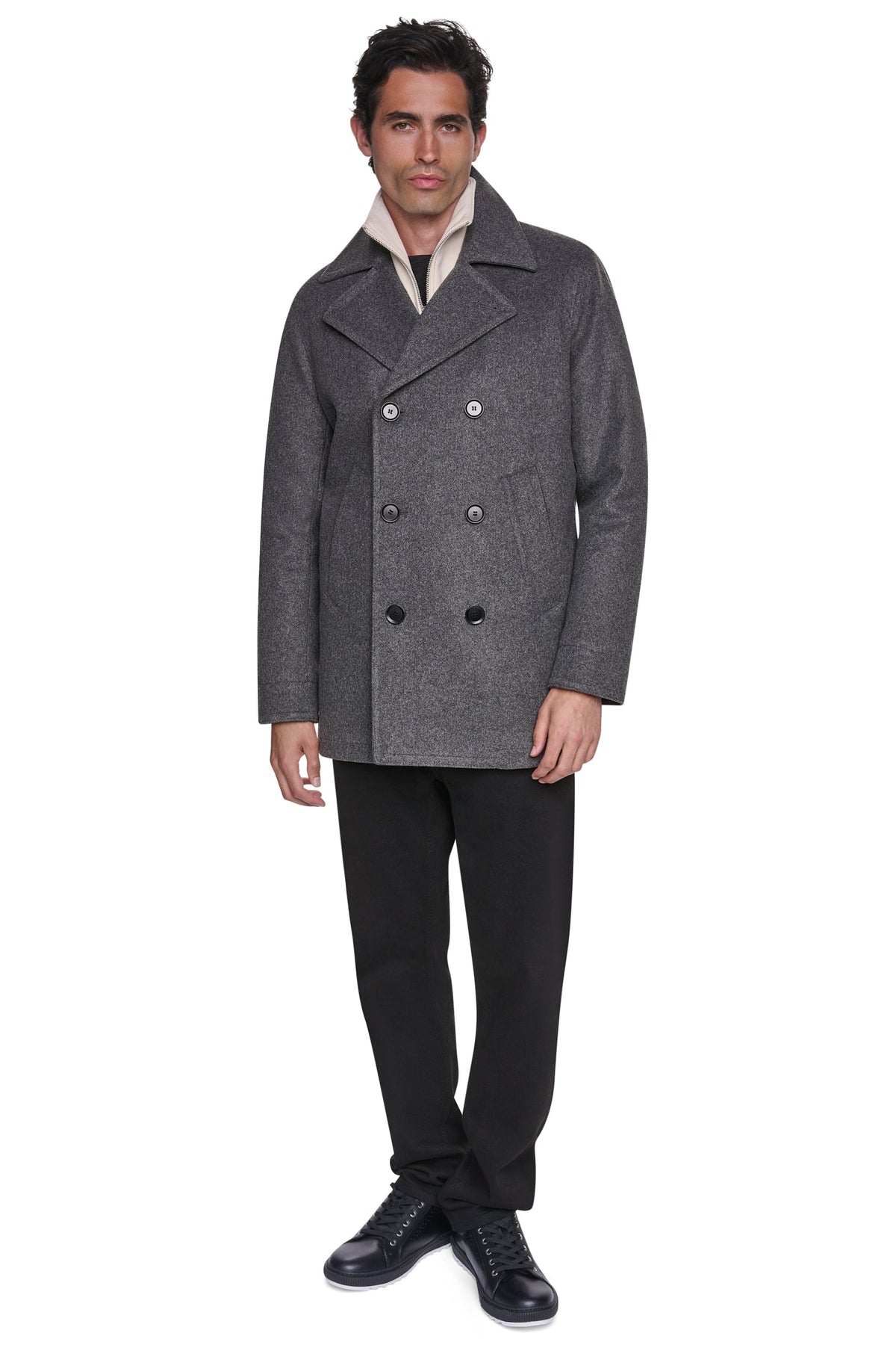 FAUX WOOL PEACOAT