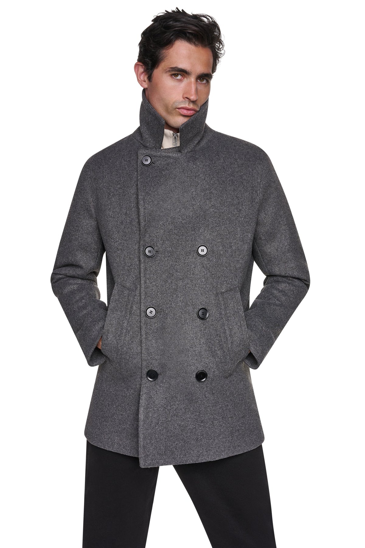FAUX WOOL PEACOAT