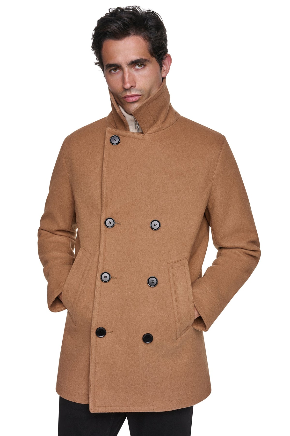 FAUX WOOL PEACOAT