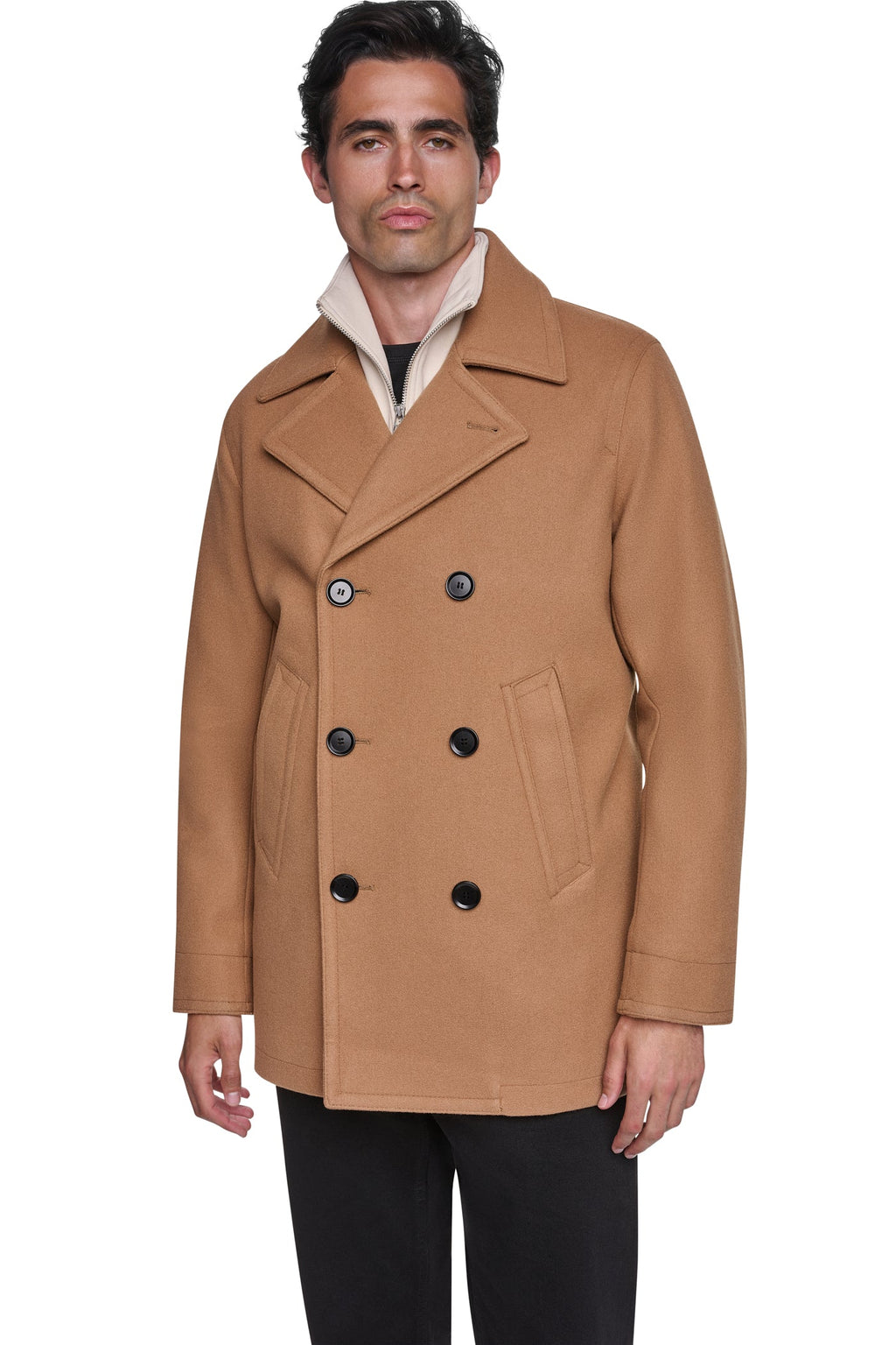 FAUX WOOL PEACOAT
