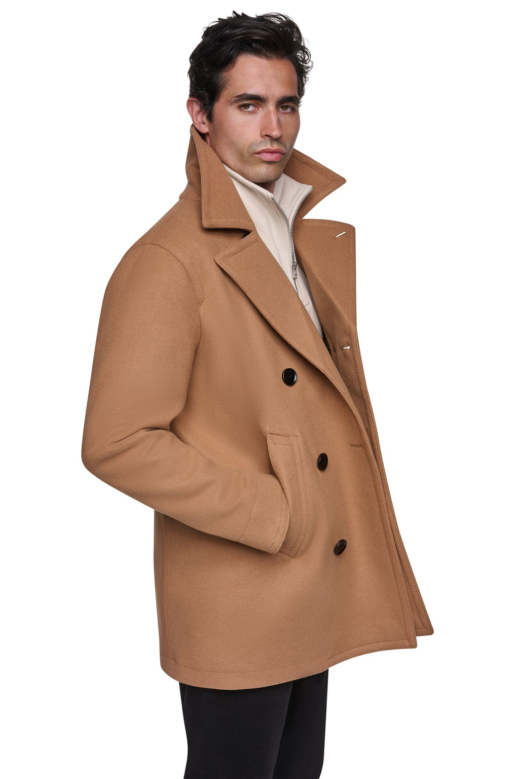 FAUX WOOL PEACOAT