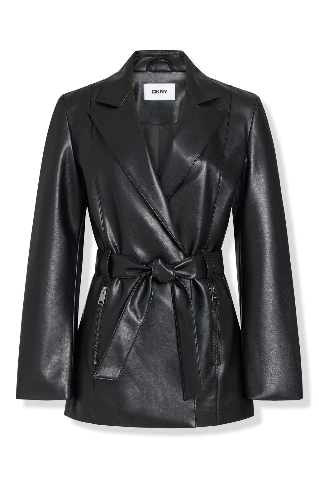 VEGAN LEATHER BLAZER COAT