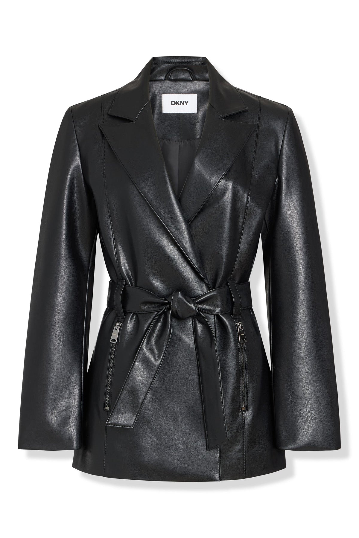 VEGAN LEATHER BLAZER COAT